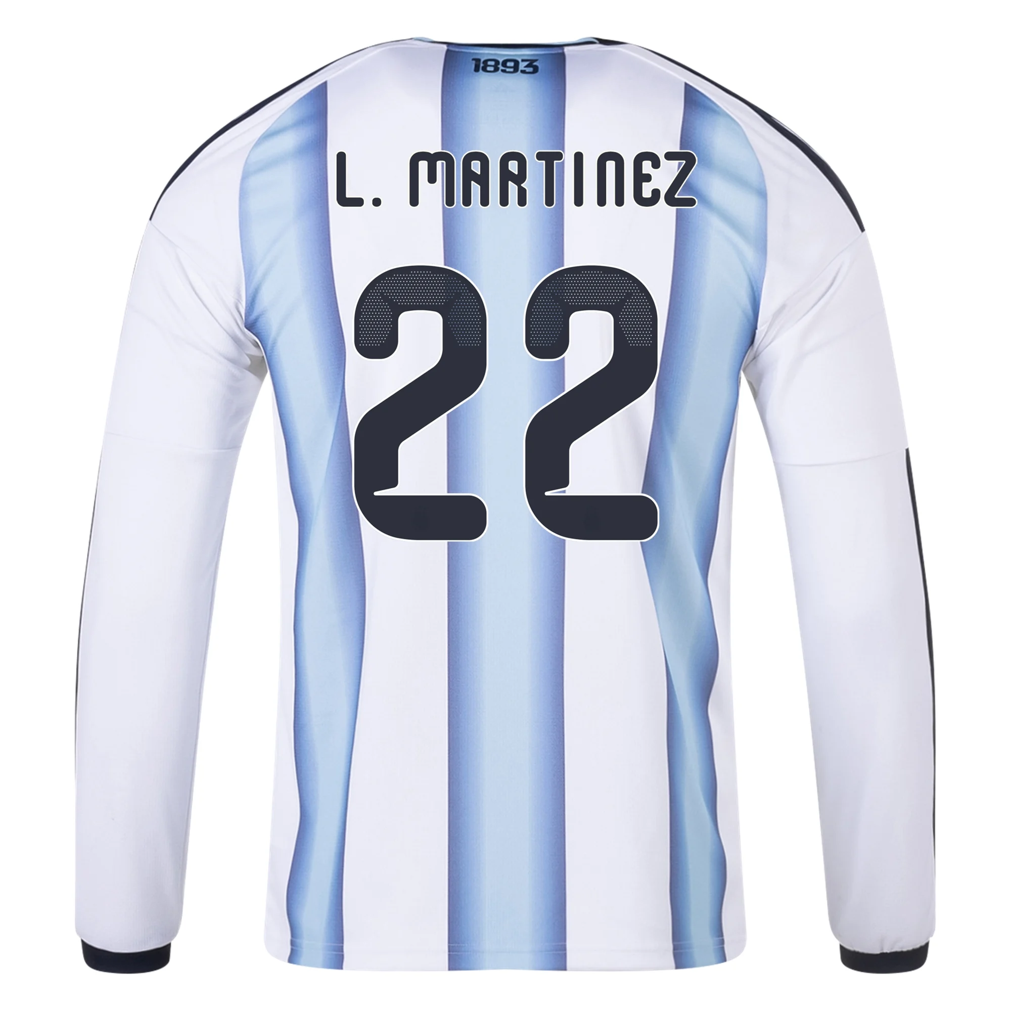 Lautaro Martínez Argentina 2026/27 Adidas Long Sleeve Home jersey front view